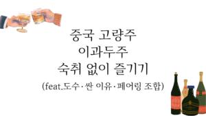 중국 고량주 이과두주 숙취 없이 즐기기 (feat.도수·싼 이유·페어링 조합)
